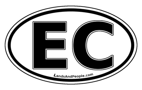 EC Ecuador Car Bumper Sticker