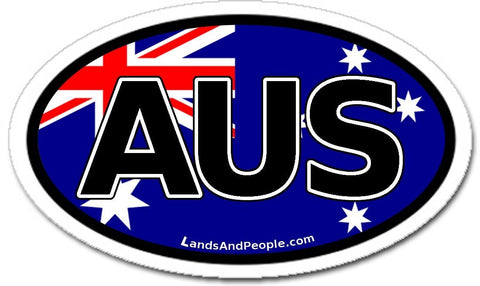 AUS Australia Flag Car Bumper Sticker Decal