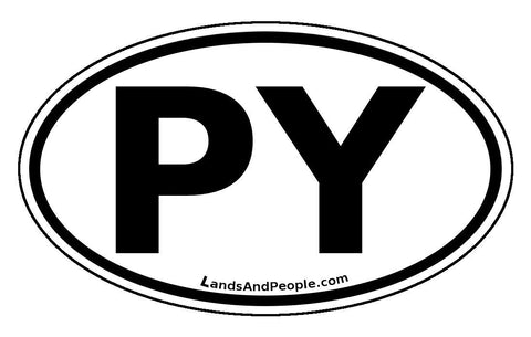 PY Paraguay Car Bumper Sticker Decal