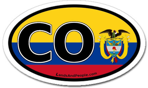CO Colombia Flag Car Bumper Sticker Decal