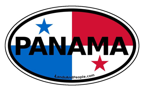 Panama Flag Car Bumper Sticker Decal