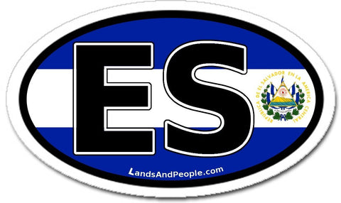 ES El Salvador Car Bumper Sticker Decal