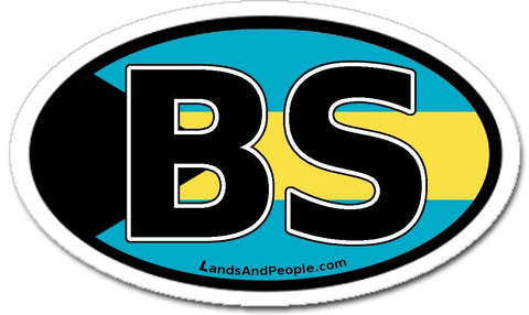 BS Bahamas Flag Car Sticker