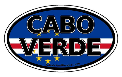 Cape Verde Cabo Verde Sticker Oval