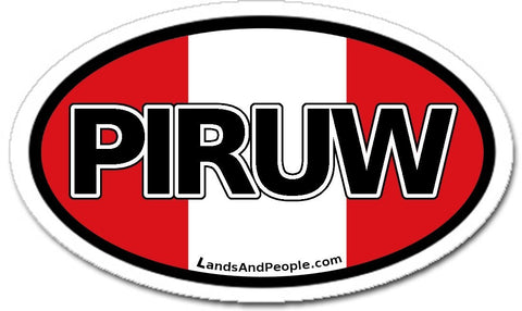 Piruw Peru in Quechua and Aymara Car Bumper Sticker Decal