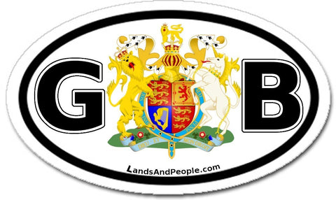 GB Great Britain Sticker Oval