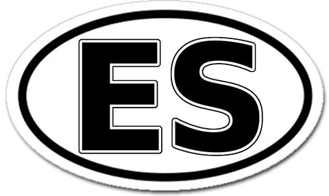 ES El Salvador Flag Car Bumper Sticker Decal