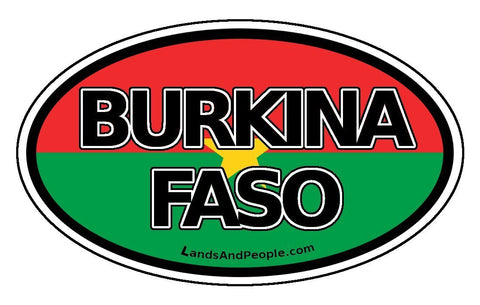 Burkina Faso Flag Sticker Oval