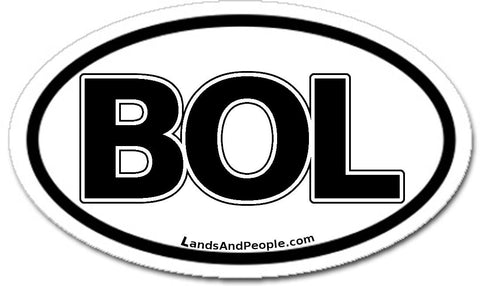 BOL Bolivia Car Bumper Sticker Decal