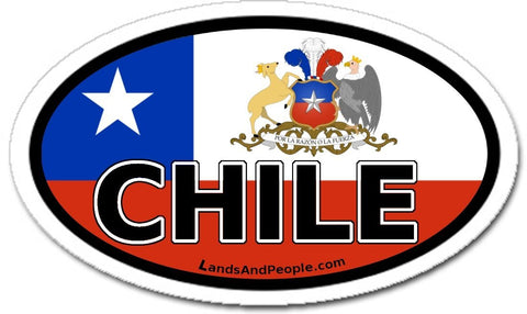 Chile Flag Car Bumper Sticker Decal