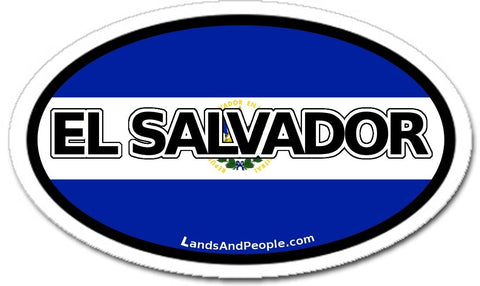 El Salvador Flag Car Bumper Sticker Decal