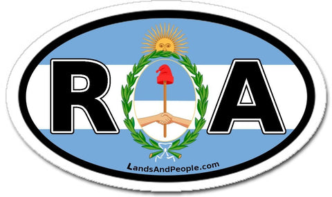 RA República Argentina in Spanish Car Bumper Sticker Decal