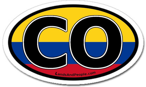 CO Colombia Flag Car Bumper Sticker Decal