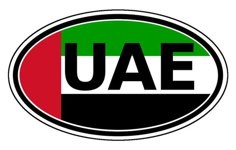 UAE United Arab Emirates Sticker Oval