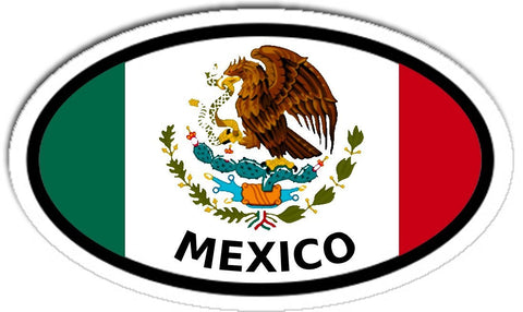 Mexico Flag Car Bumper Sticker Decal