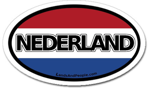 Nederland Netherlands Holland Flag Sticker Oval