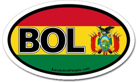 BOL Bolivia Flag Car Bumper Sticker
