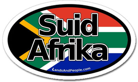 Suid Afrika Afrikaans South Africa Flag Car Sticker Oval