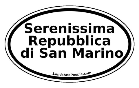 Serenissima Repubblica di San Marino Sticker Oval