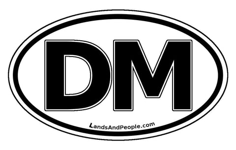 DM Dominica Car Bumper Sticker Decal