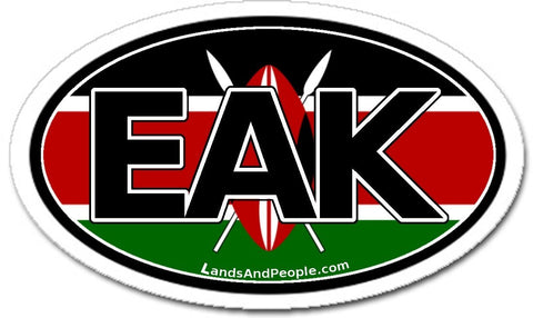 EAK Kenya Car Bumper Sticker Decal Oval