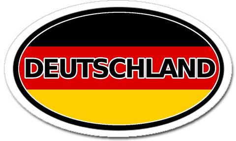Deutschland Germany Flag Sticker Oval