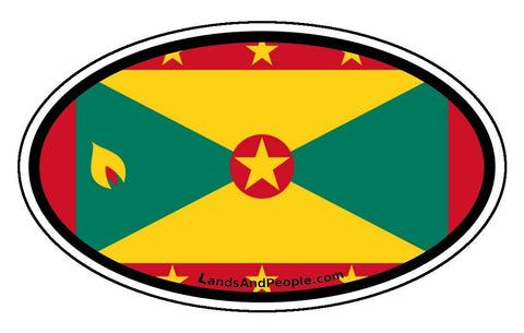 Grenada Flag Car Bumper Sticker Decal