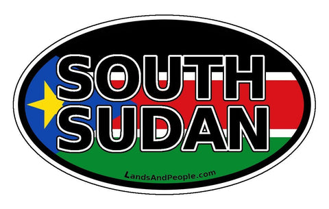 South Sudan Flag Sticker Oval