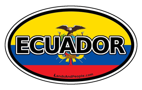 Ecuador Flag Car Bumper Sticker