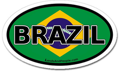Brazil Flag Car Bumper Sticker Decal