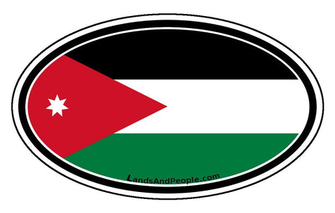 Jordan Flag Sticker Oval