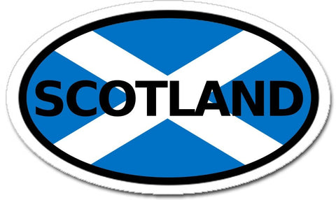 Scotland Scottish Flag Bumper Sticker Oval