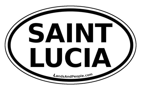 Saint Lucia Car Bumper Sticker Decal