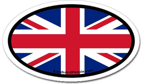 United Kingdom Great Britain British Flag Sticker Oval