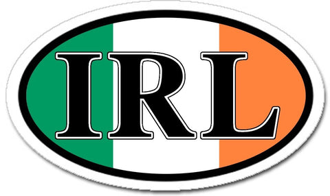 IRL Ireland Irish Flag Car Bumper Sticker Decal Oval