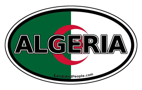 Algeria Flag Sticker Oval