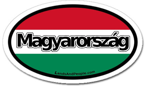 Magyarország Hungary Flag Sticker Oval