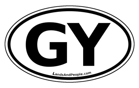 GY Guyana Car Bumper Sticker Decal