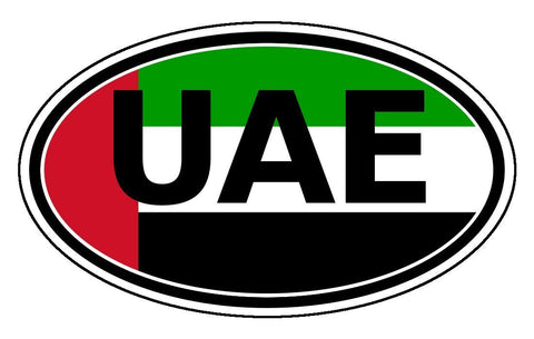 UAE United Arab Emirates Sticker Oval