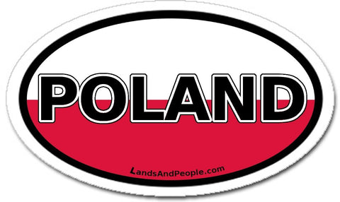 Poland Flag Sticker Oval