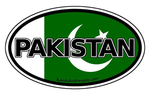Pakistan Flag Sticker Oval