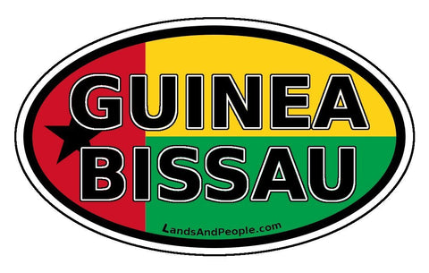 Guinea Bissau Flag Sticker Oval