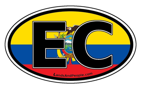 EC Ecuador Flag Car Bumper Sticker
