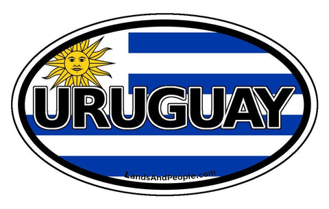 Uruguay Flag Car Bumper Sticker Decal