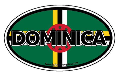 Dominica Flag Car Bumper Sticker Decal