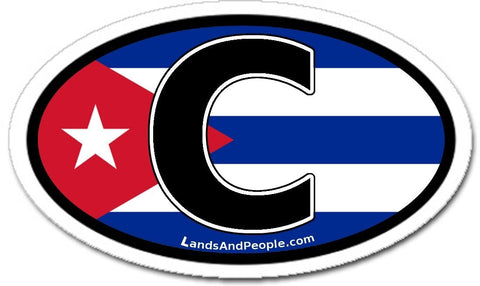 C Cuba Flag Car Bumper Sticker Decal