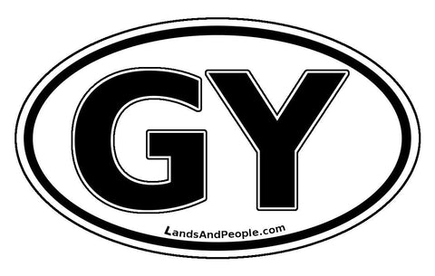 GY Guyana Car Bumper Sticker Decal