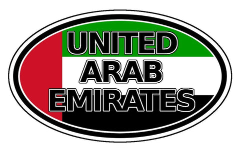 United Arab Emirates Sticker Oval