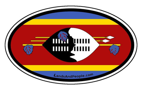 Swaziland Flag Car Bumper Sticker Decal