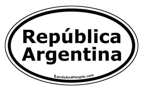 República Argentina in Spanish Car Bumper Sticker Decal